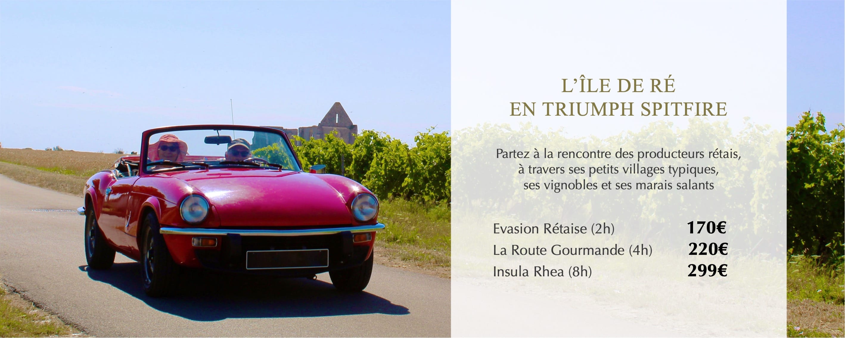 Rétro Balades Location de voiture de collection La Rochelle île de Ré